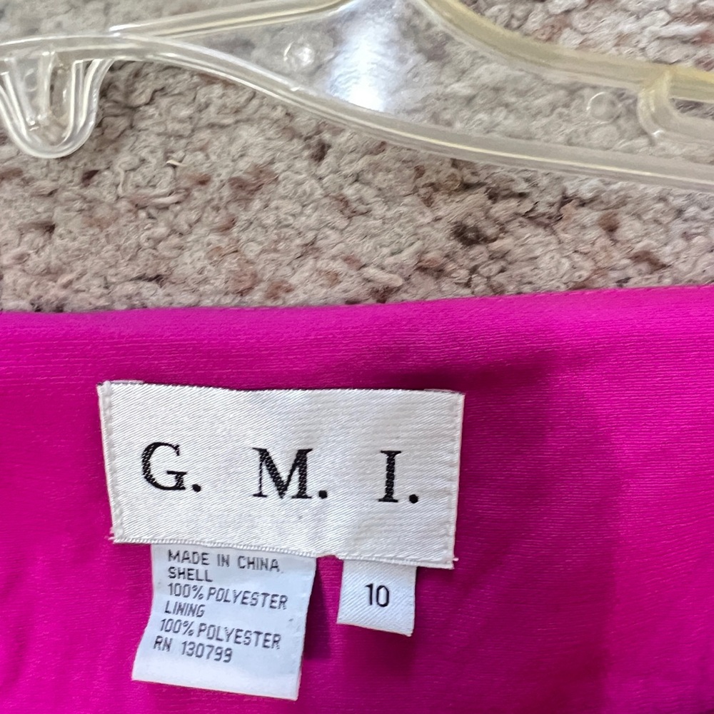 GMI Geometric Collar  Magenta Skirt  Top Suit  Set Size 10 Church Formal Wedding - Picture 13 of 16